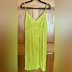 NEW wo tags XL Lulus View and I Chartreuse dress womens